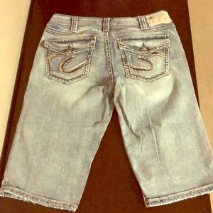 Silver Jean Shorts